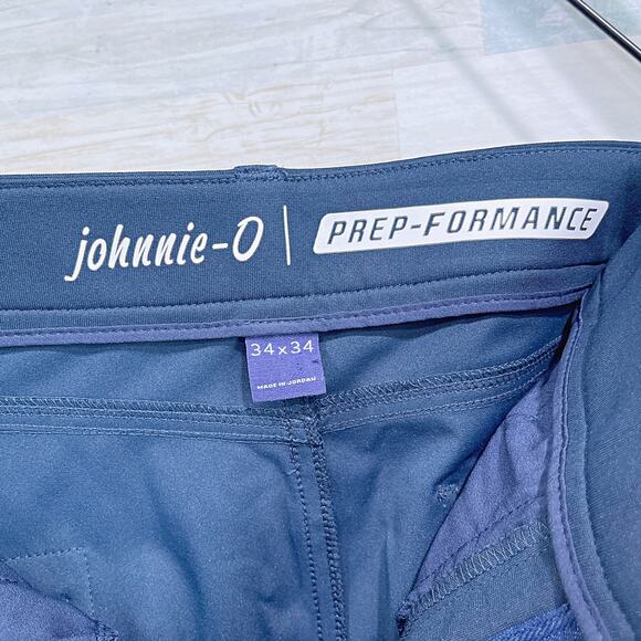 Johnnie O Cross Country Performance Pants Blue Flat Front Golf Casual Mens 34x34 - Picture 7 of 9